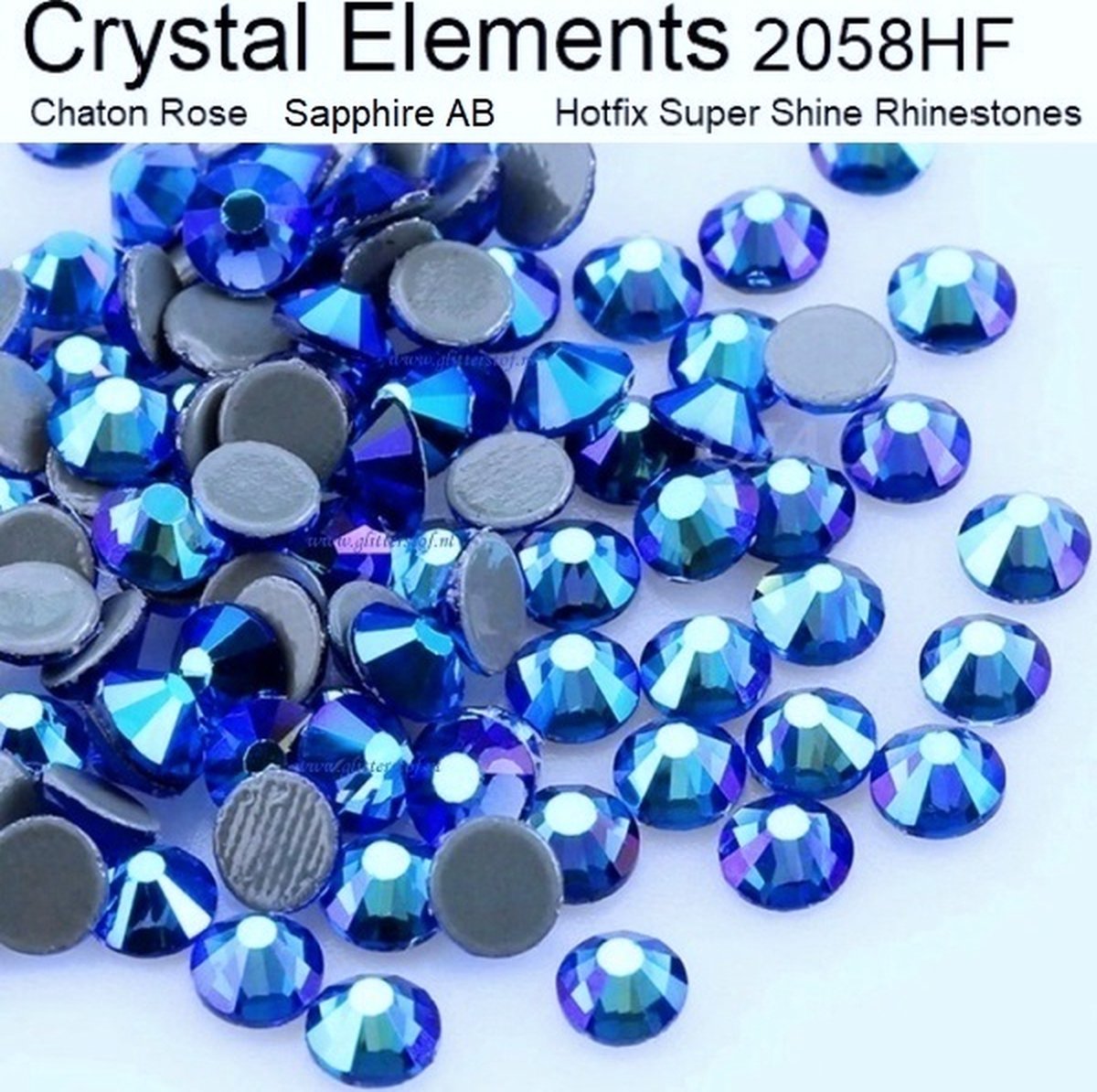 Strass steentjes | Sapphire-AB | SS10 (2,70-2,90mm) 1440st (10 Gross) | Crystal Elements Super kwaliteit | Rhinestones Hotfix Flatback | Super Glitter steentjes